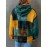 Plus Size - Women'S Plus Size Hoodie - Green, Yellow, Brown, Navy, Red, Orange, Pink, Purple, - Cozy Fall/Winter Pullover Sweatshirt with Front, Sweater Hoodie, Casual Wear, Colorful Print, Soft Fabric, Long Sleeve Top, Casual Wearers