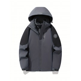 Women's 3-in-1 Ski Jacket - Color Block, Windproof & Waterproof with Hooded Outerwear for Winter Sports