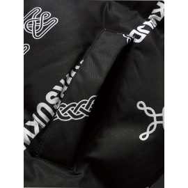 Women's Fashion Outdoor Softshell Jacket With Unique Letter Pattern, High Collar, Autumn/Winter Sports Style