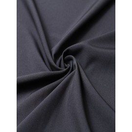 Plus Size, Women'S Plus Size Long Sleeve Maxi dress - Elegant Black Formal & Everyday dress with Side Pocket, Loose Fit Fall/Winter Outfit for Church, Office, Parties - Non-See-Through Fabric, Long Sleeve Dresses, Party Attire, Comfortable Wear, Office Attire, Heart Design, Durable Material, Casual Wearers