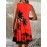 Women'S Tropical Print Sleeveless Beach Dress- Vibrant Pink with Black Palm Tree Design, Round Neck Machine-Washable Lightweight Summer Vacation Dress for Poolside& Casual Outings